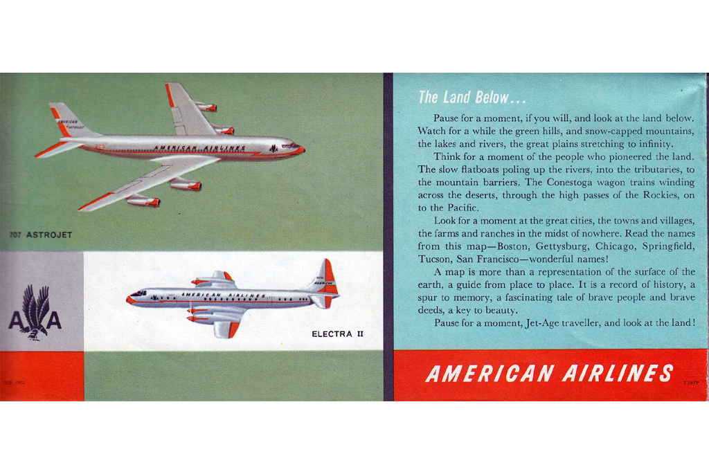 AD for Business Class with plane flying