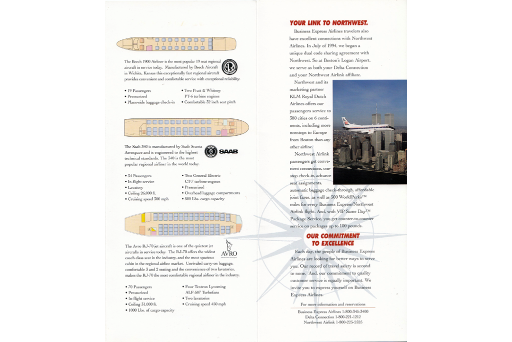 Three seat maps of planes in fleet