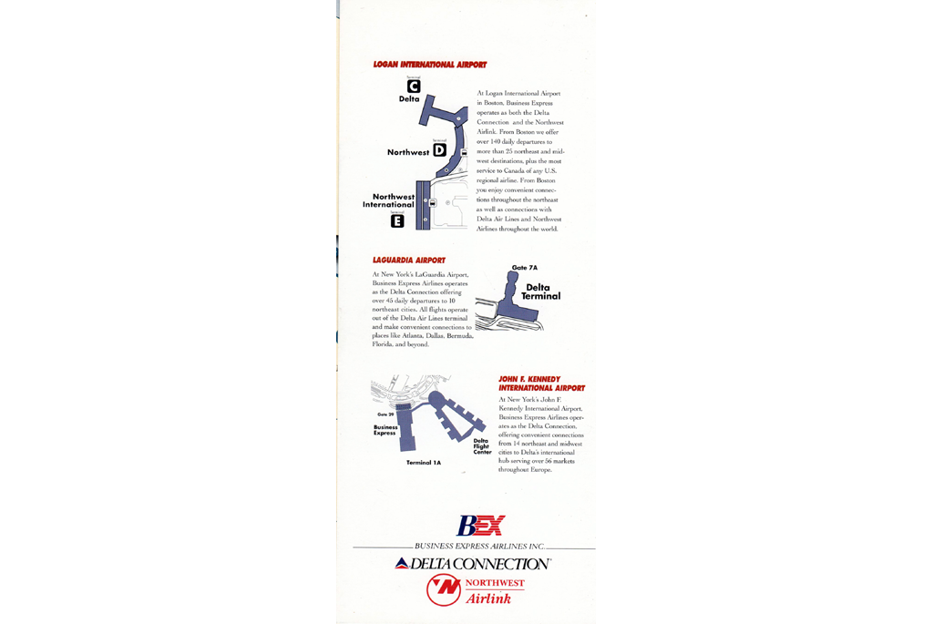 Layout of Logan, La Guardia and JFK airports
