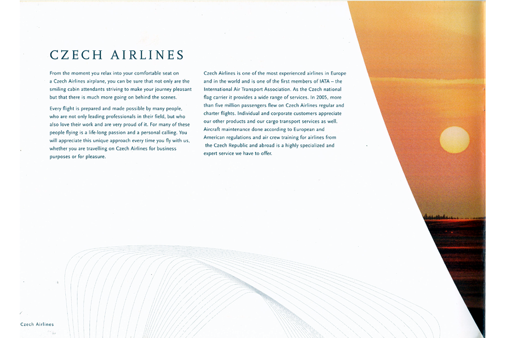 Paragraphs stateing how good the airline is