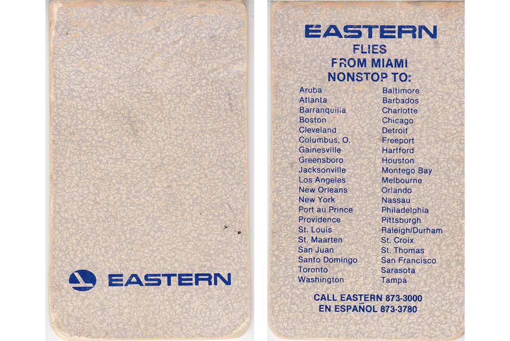 Notepad - cover showing places Eastern flies nonstop