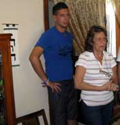 Rebeca Langus and her son